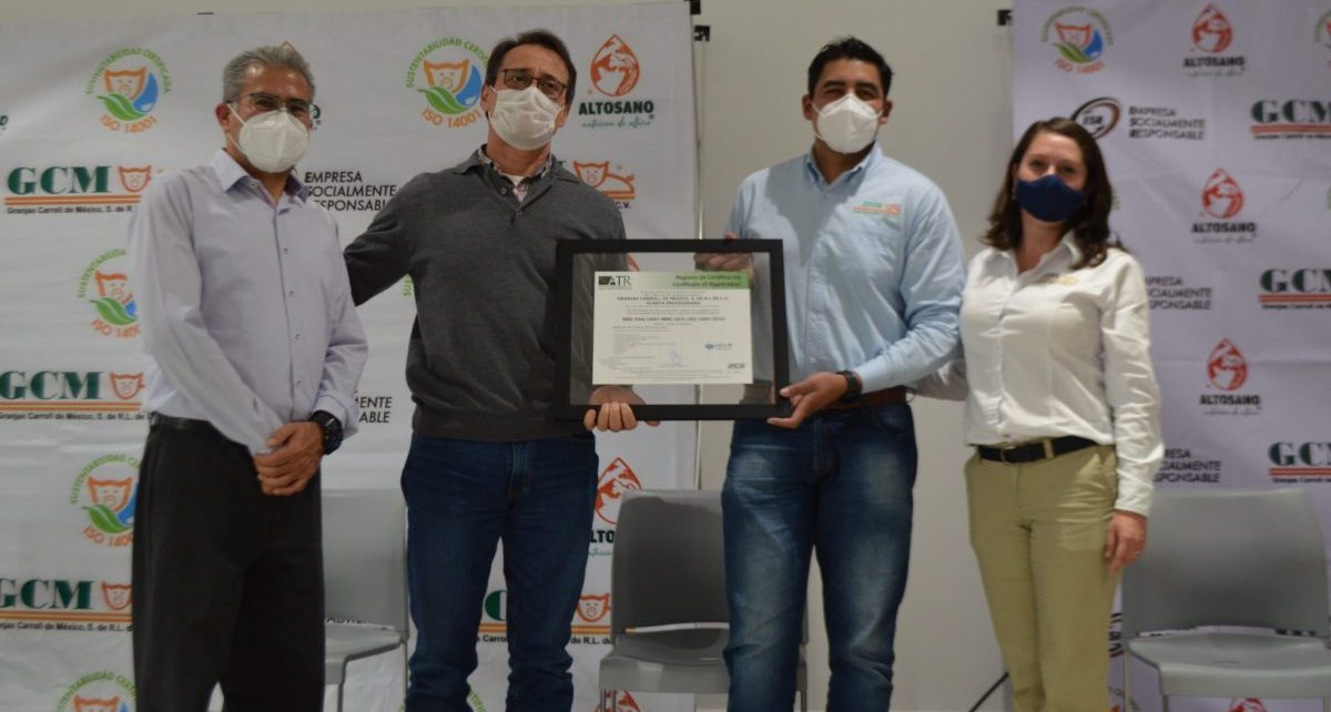 Certifican Internacionalmente a Granjas Carrol de México en Planta de Cárnicos